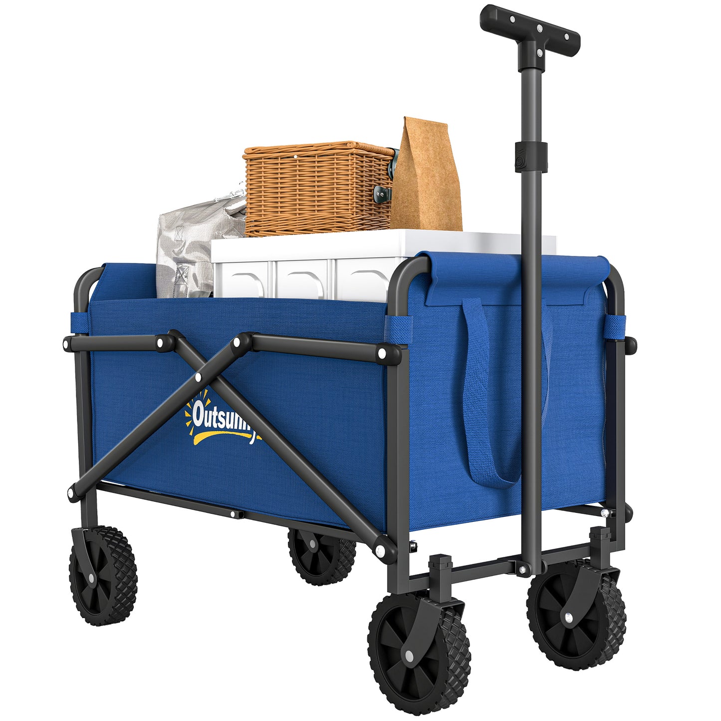 41L Festival Trolley, 60kg Heavy Duty Folding Trolley Cart, Blue