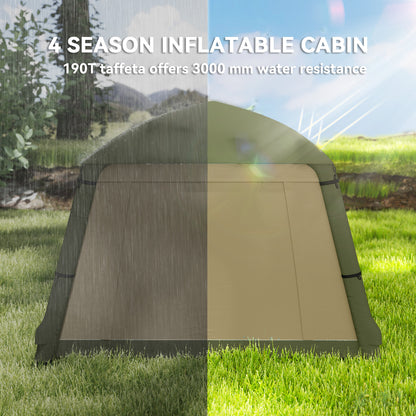 Inflatable Camping Tent, Easy Setup 2 Man Tent, Brown
