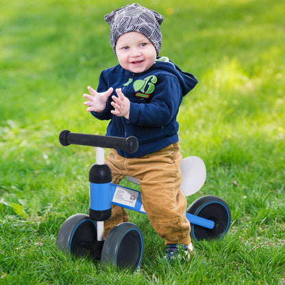 Baby Toddler Balance Bike Walker 3 Wheel Push Bike for 1-2 Years Blue