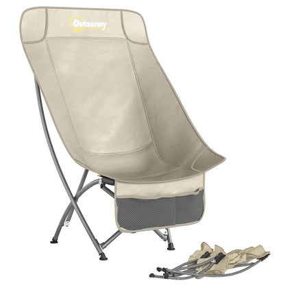 Camping Chair Portable with Side Pocket Khaki