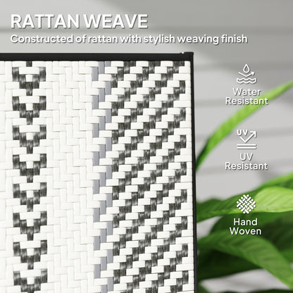 Rattan Folding Chair w/ 5-Position Adjustable Backrest, Grey