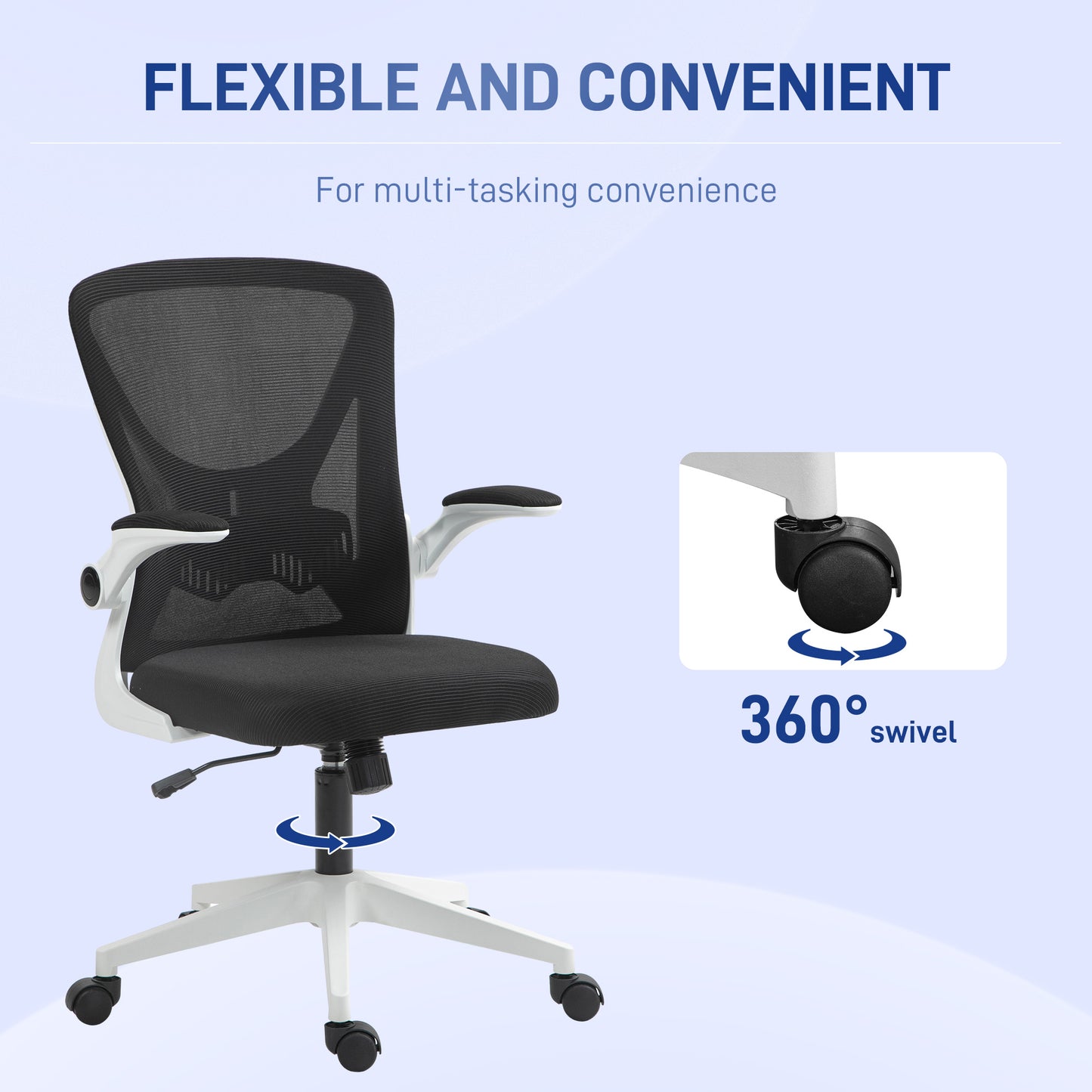 Mesh Office Chair Computer Chair with Swivel Wheels for Home Office