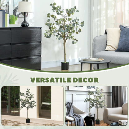 Artificial Plant, Faux Silk Eucalyptus Tree, 150cm