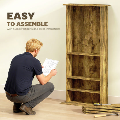 CD Storage Unit DVD Tower Blu-ray Storage Shelf for Living Room Brown