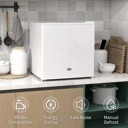 35L Tabletop Freezer with Removable Wire Shelf and Two Keys, White