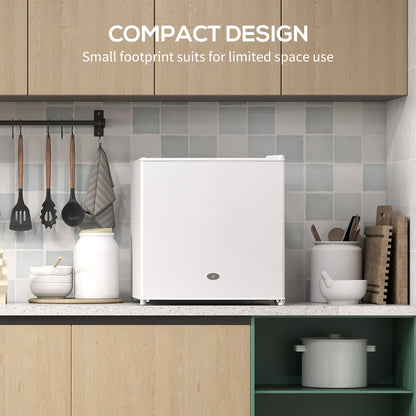 35L Tabletop Freezer with Removable Wire Shelf and Two Keys, White