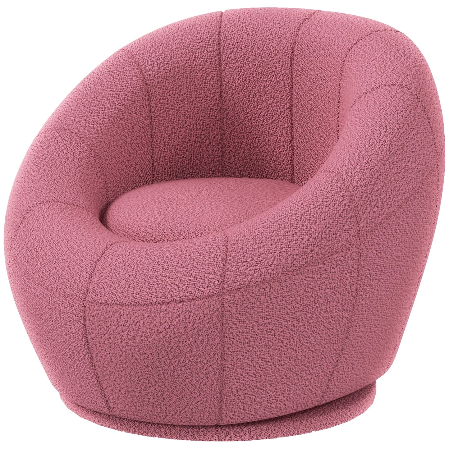 Warehouse Clearance -  Modern Accent Chair, Swivel Upholstered Armchair for Living Room, Bedroom, Home Office, Pink