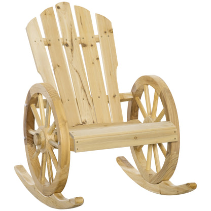 Adirondack Rocking Chair Porch Poolside Garden Lounging Natural