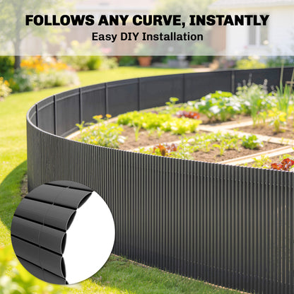2Pcs Plastic Privacy Screening Fence, 1x3 m Windbreak Fence Grey