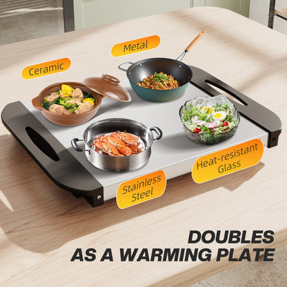 4.5L Electric Food Warmer Buffet Server with Lids Cool Touch Handles