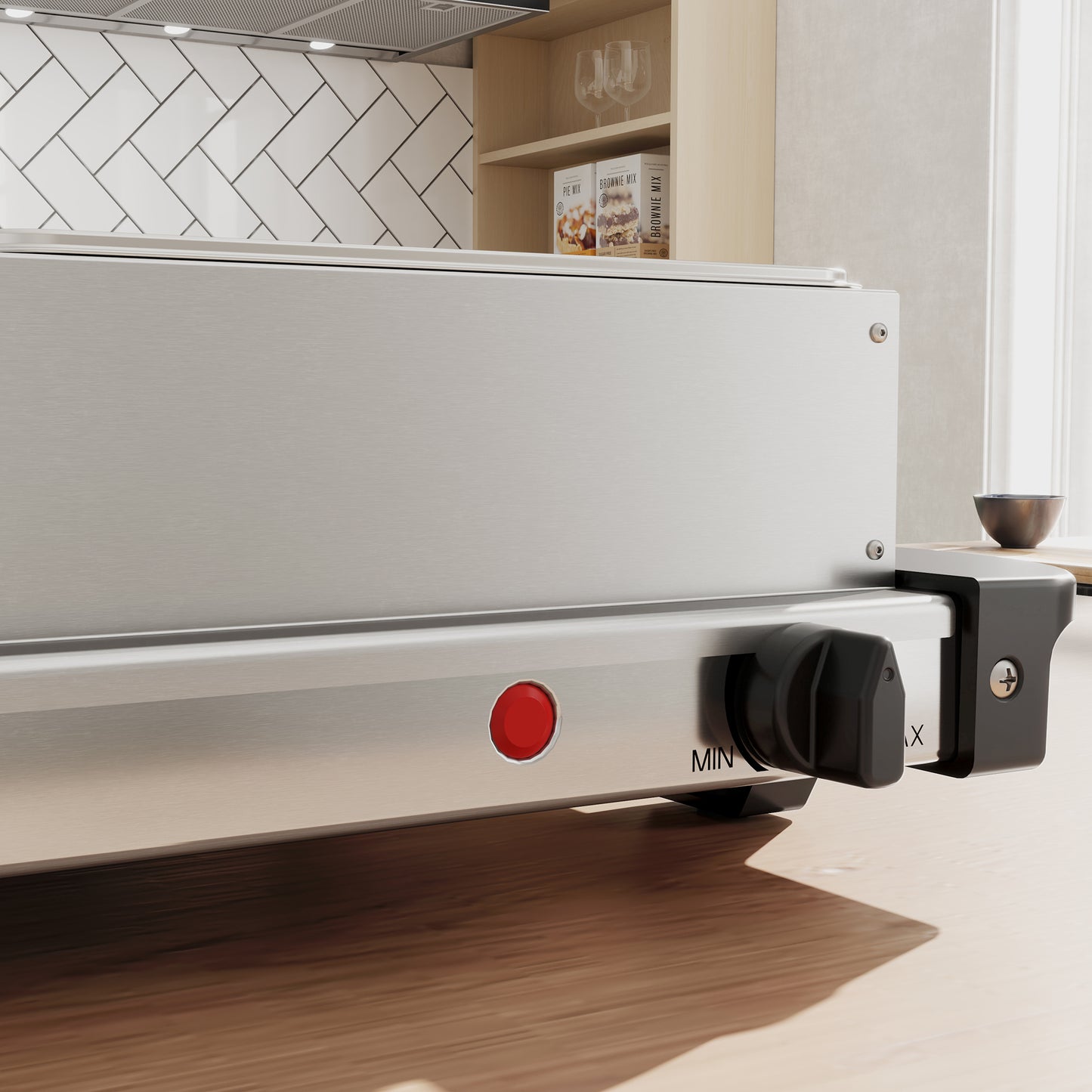 4.5L Electric Food Warmer Buffet Server with Lids Cool Touch Handles