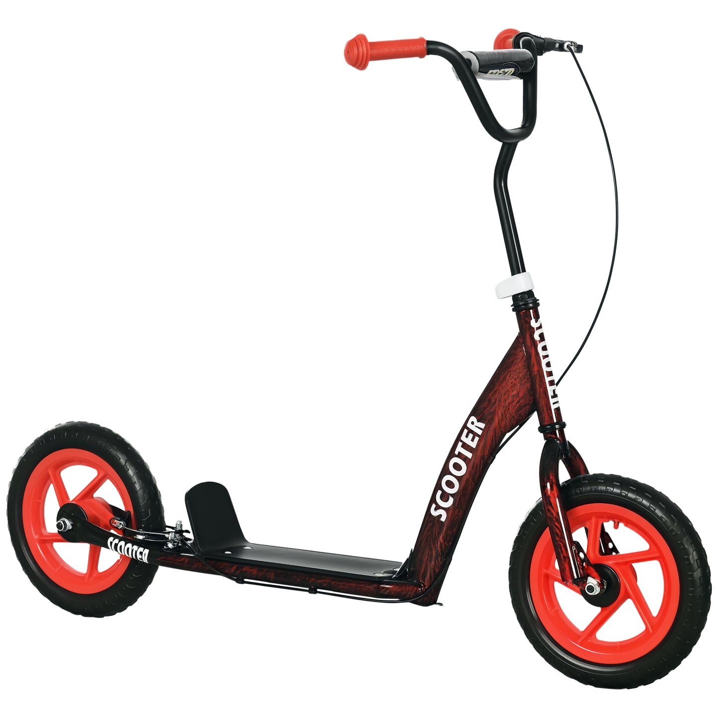 Kids Scooter with Adjustable Handlebar, Kick Scooter, Red
