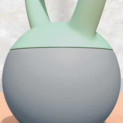 6KG Kettlebell with Soft Body and Non-Slip Handle, Grey and Green