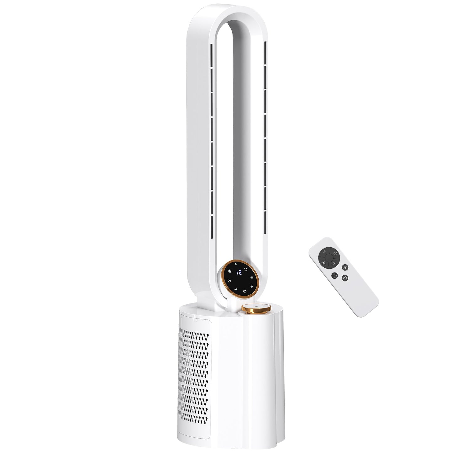 Bladeless Tower Fan with UV Sterilisation & Humidifier, Oscillation