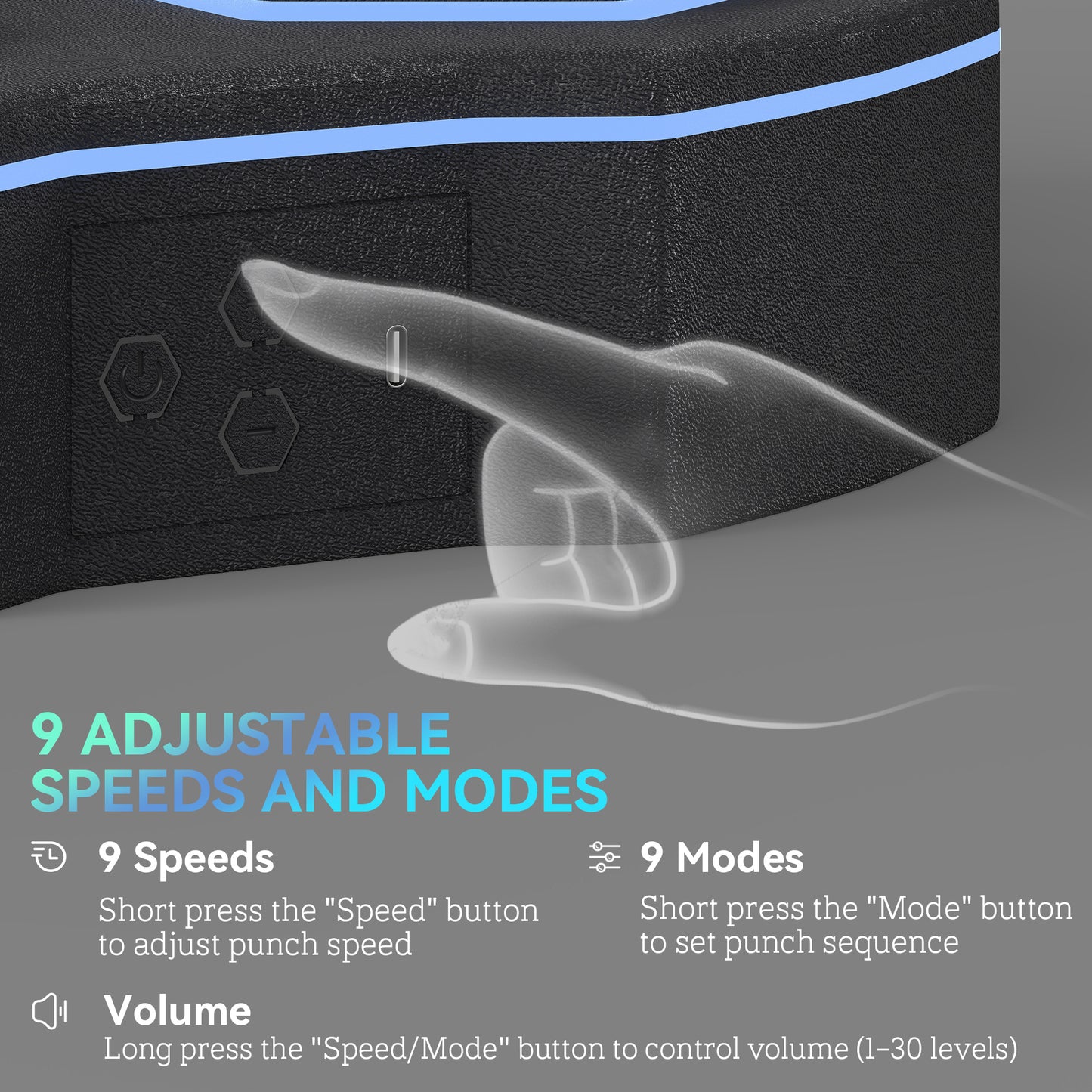 Music Boxing Machine with Bluetooth Connection and LED Light