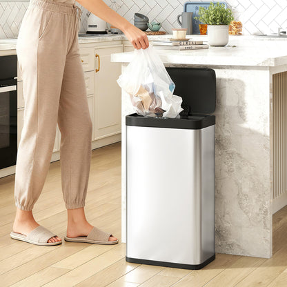 45L Sensor Bin, Stainless Steel Kitchen Bin with Automatic Close