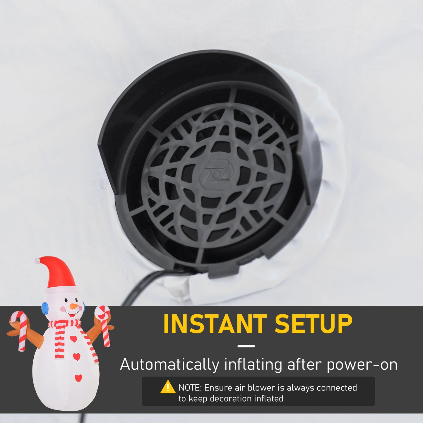 Christmas Inflatable Snowman, Rotating Lighted Indoor Outdoor  Decoration