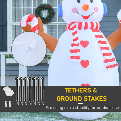 Christmas Inflatable Snowman, Rotating Lighted Indoor Outdoor  Decoration