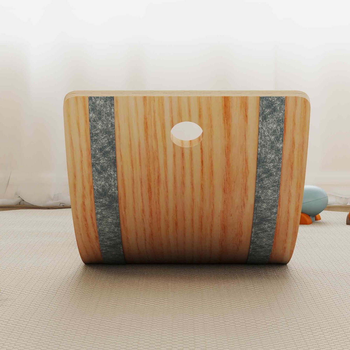 Kids Wooden Balance Board with Rope and Felt for Sensory Play