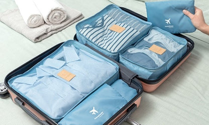 6 Piece Travel Suitcase Organiser Set ! Ideal For Storing Clothes, Towels, Cosmetics & Anything Difficult To Pack! Create More Space & Make Frustrating Packing A Simple Task!