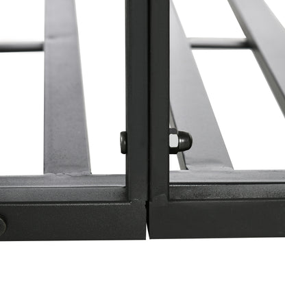 184cm Metal Arch Garden Garden Bridge, Black