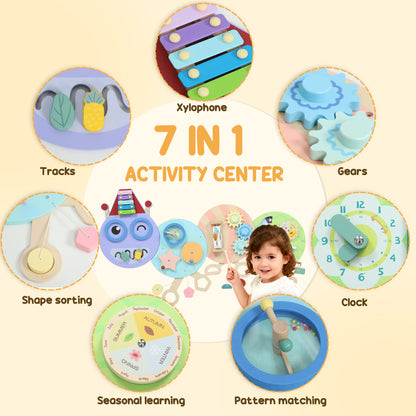 Caterpillar Busy Board, Sensory Wall Toy for Toddlers 3+