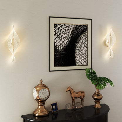 Led Wall Lamp 2 Pack, Modern Indoor Spiral Wall Light, Silver