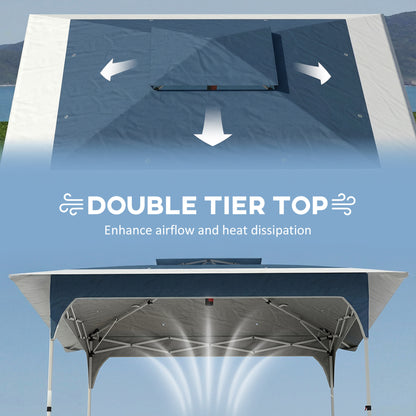 3.5 x 3.5 m Pop Up Gazebo, UPF50+ One-Touch Party Tent, Blue