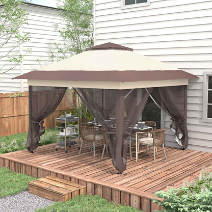 3.6 x 3.6m Pop-up Tent Gazebo Instant Canopy Steel w/ Roller Bag