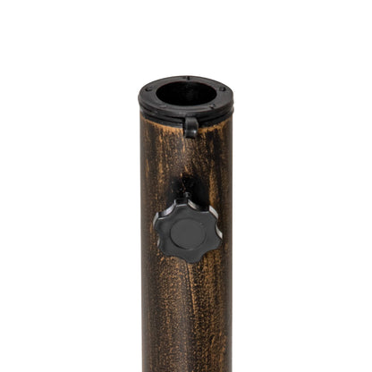 Round Patio Umbrella Base Stand, Umbrella Holder, Bronze Tone