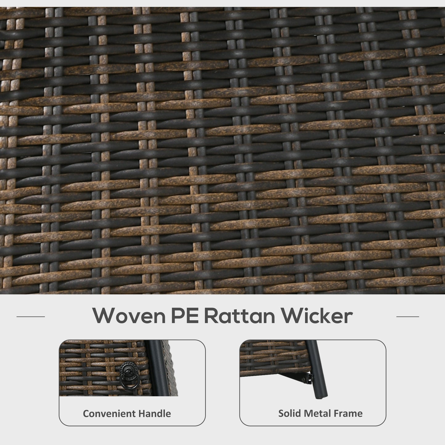 Rattan Fire Pit Table, Outdoor Square Fire Table w/ Control Panel