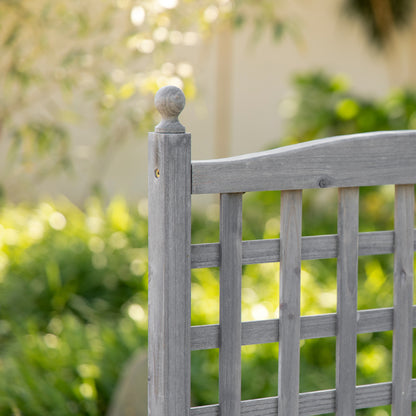 Raised Garden Bed with Trellis Garden Planters Indoor Grey
