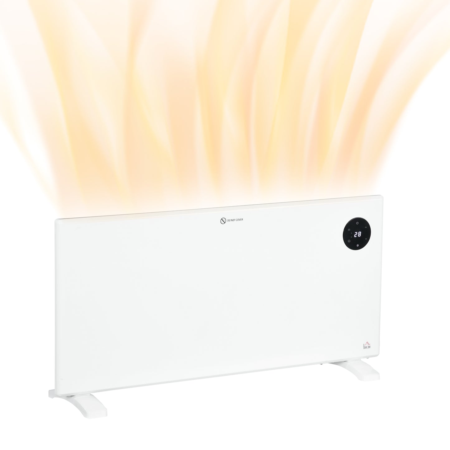 2000W Electric Convector Heater, Quiet Space Heater with LED Display, White