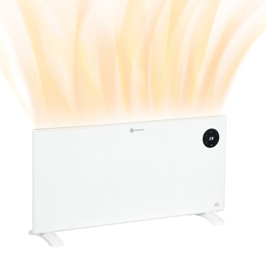 2000W Electric Convector Heater, Quiet Space Heater with LED Display, White