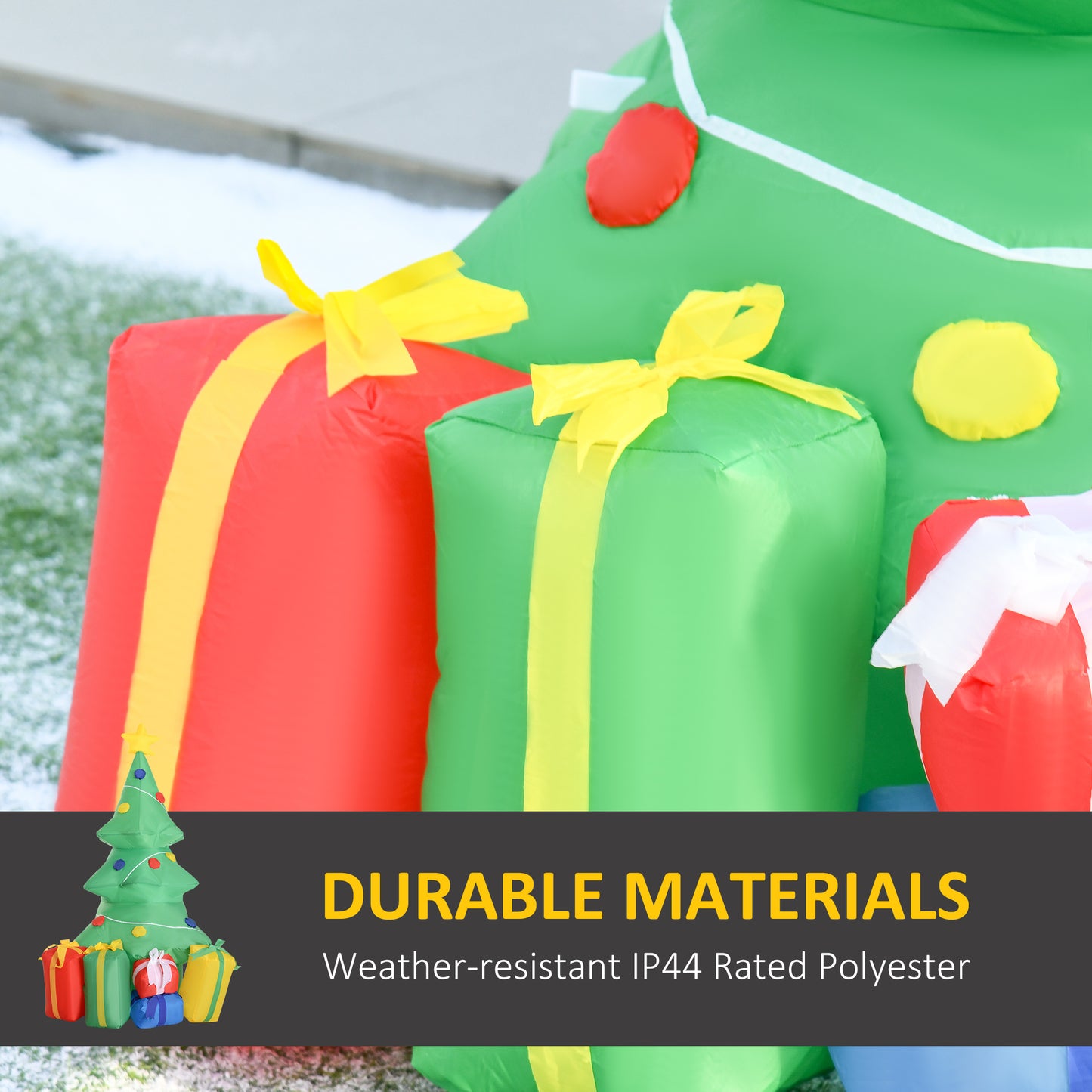 5FT Inflatable Christmas Tree Xmas Airblown Holiday Decoration Outdoor