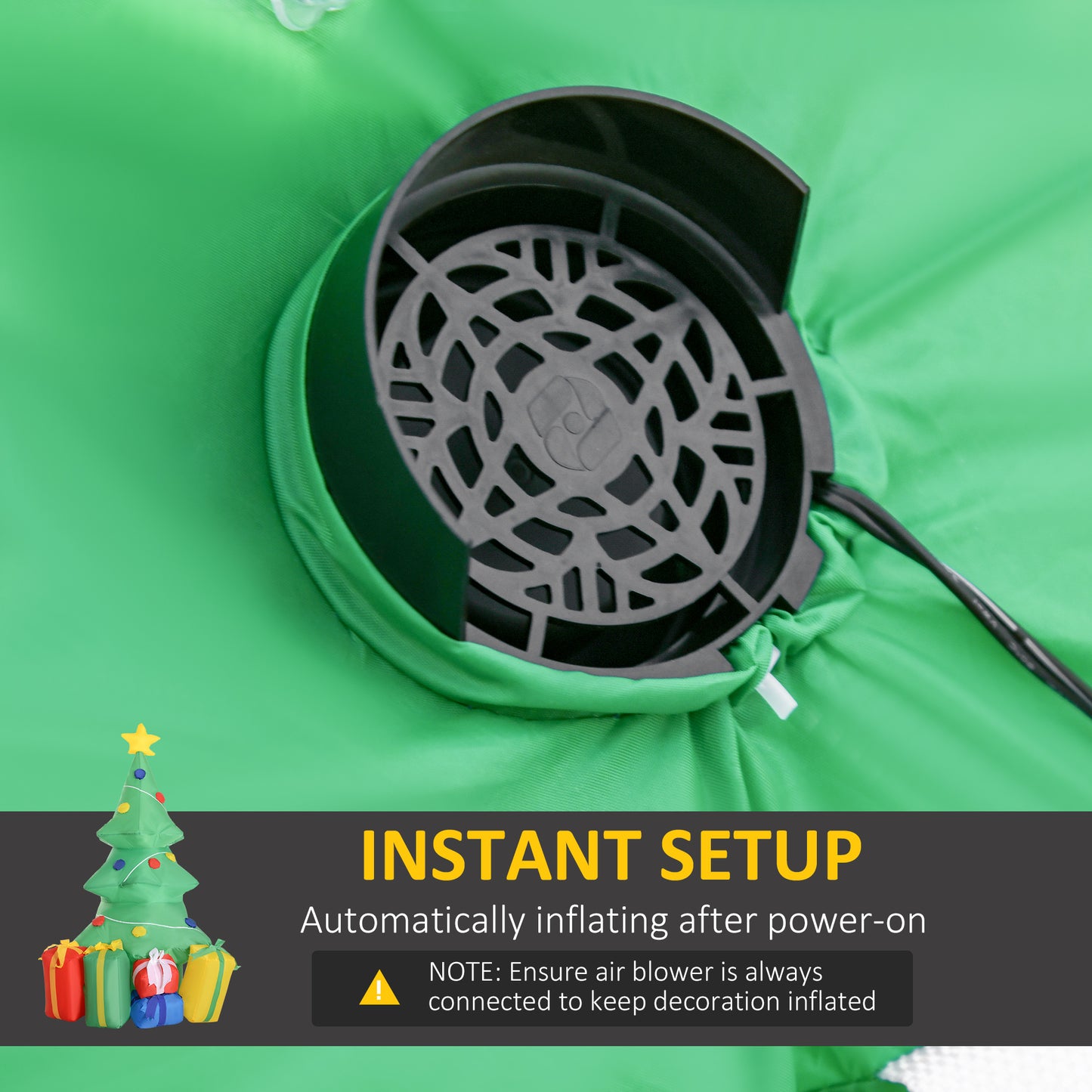 5FT Inflatable Christmas Tree Xmas Airblown Holiday Decoration Outdoor