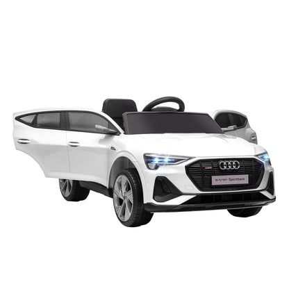 12V Kids Electric Ride-On Car/ w Remote Control, Lights, Music - White