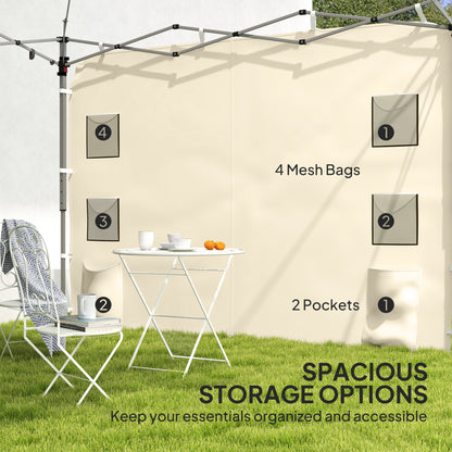 Side Panel for 3x3 m Pop Up Gazebos, 1 Pack Sidewall Only, Beige