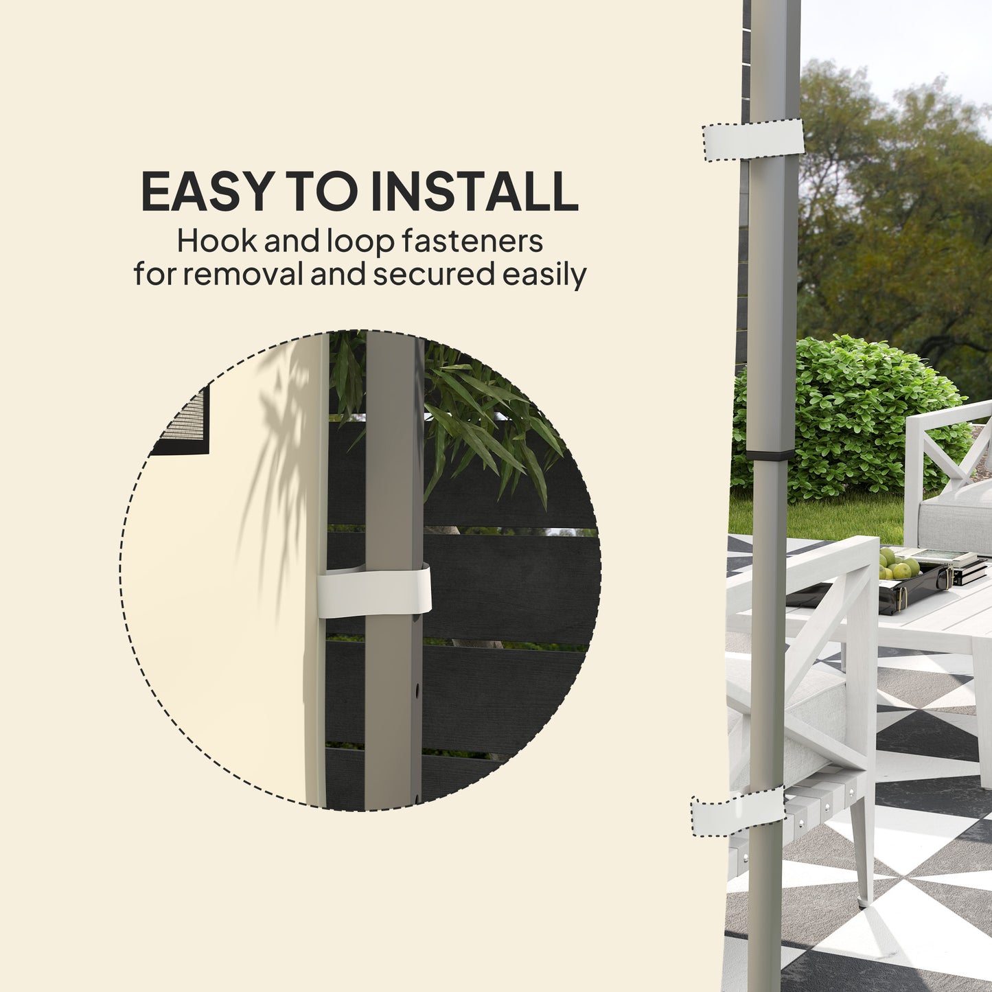 Side Panel for 3x3 m Pop Up Gazebos, 1 Pack Sidewall Only, Beige