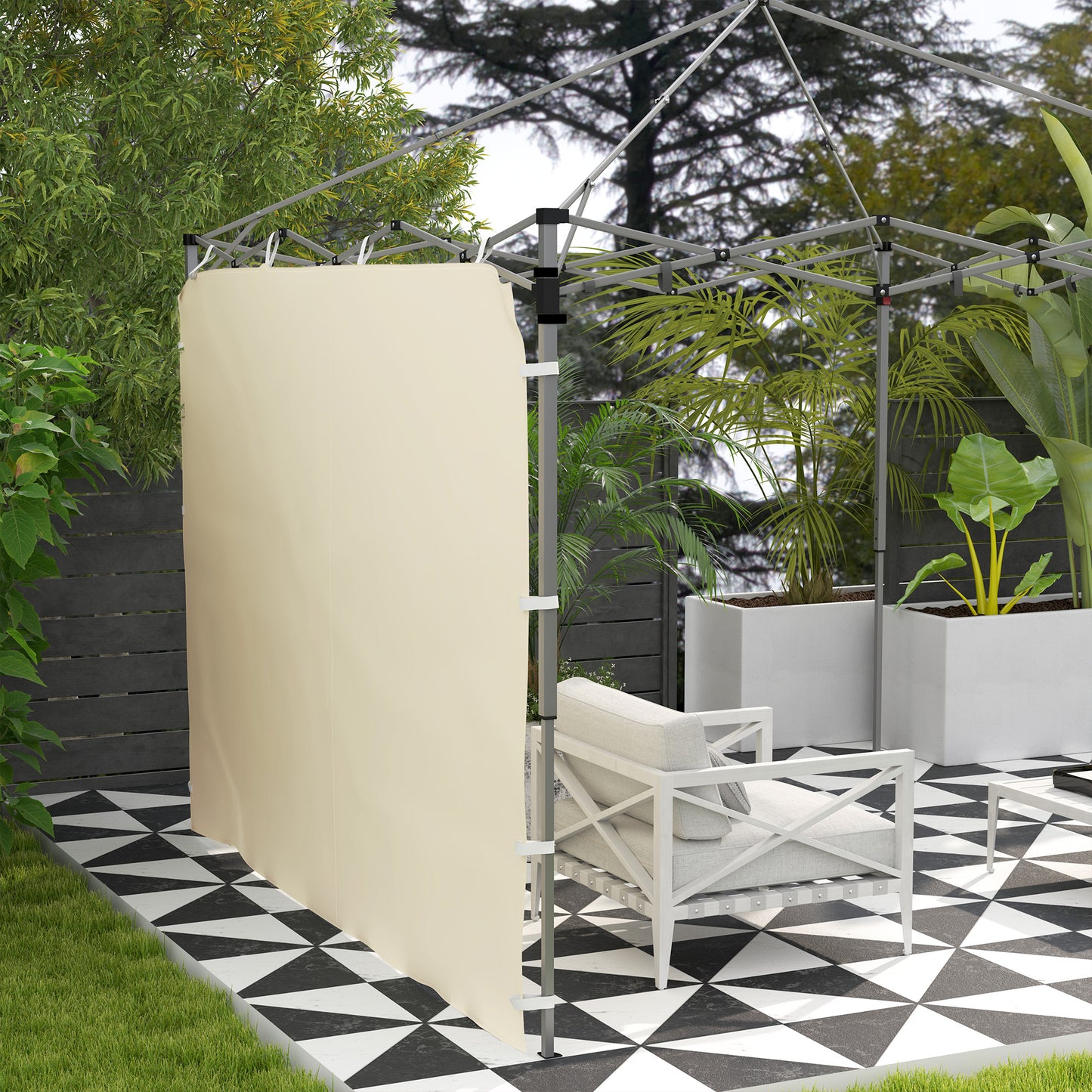 Side Panel for 3x3 m Pop Up Gazebos, 1 Pack Sidewall Only, Beige