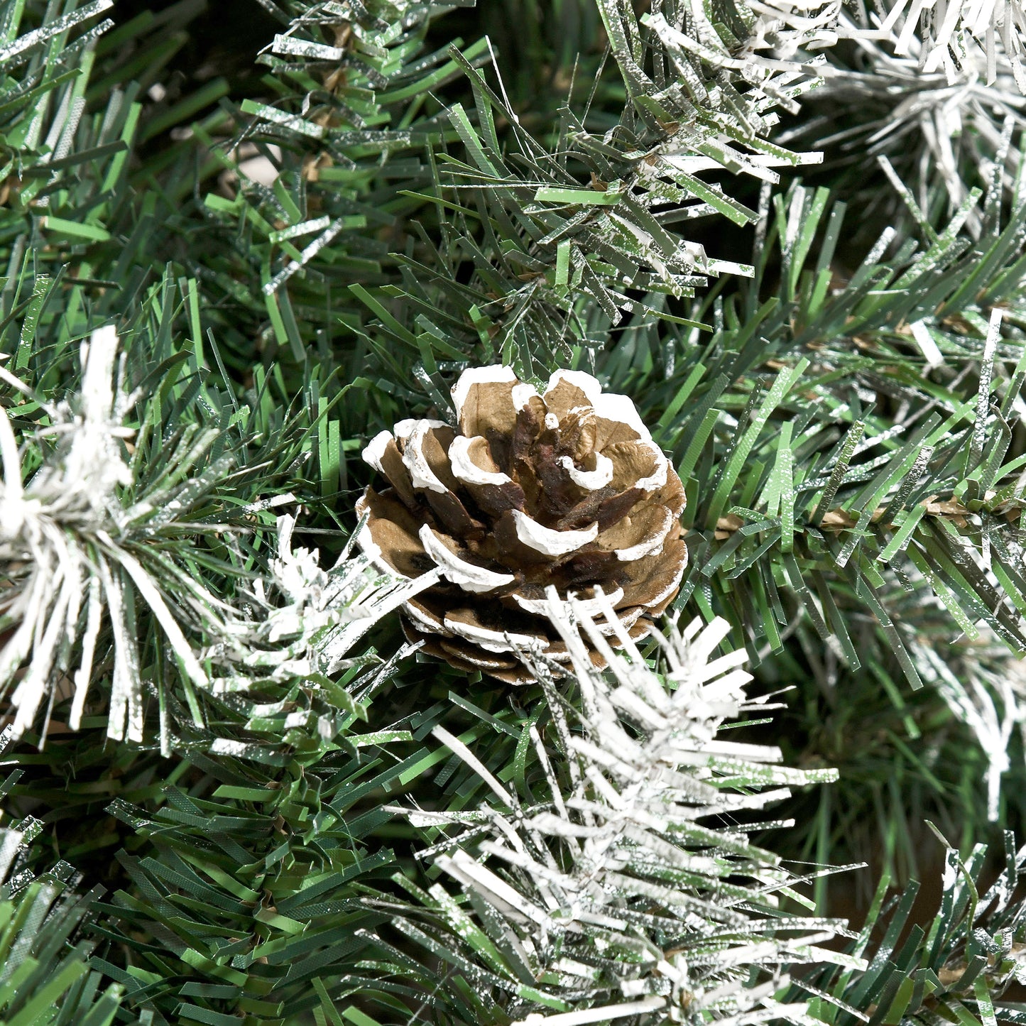 6FT Artificial Christmas Tree – Green with Pine Cones, Auto-Open, Perfect for Xmas Home Décor