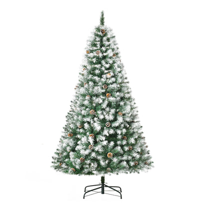 6FT Artificial Christmas Tree – Green with Pine Cones, Auto-Open, Perfect for Xmas Home Décor