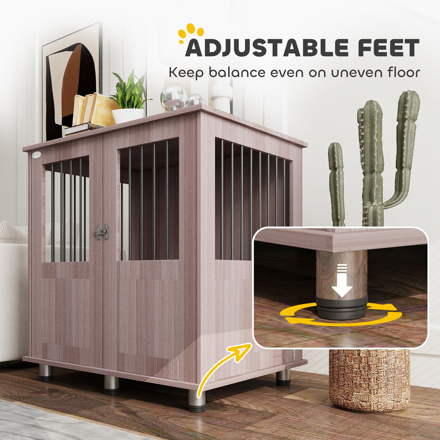 Dog Crate Kennel Cage for Small Medium Dog, Indoor End Table, Purple