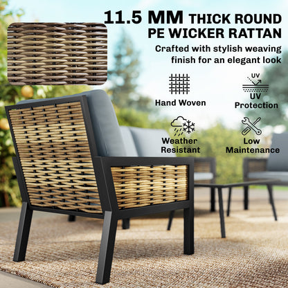 Rattan Garden Furniture Set, Outdoor Furniture Conversation Set