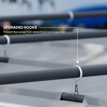 3 x 3(m) Garden Pergola with Retractable Roof, UPF30+, Grey