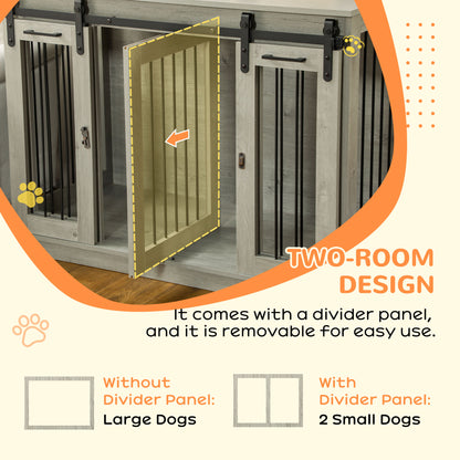 Dog Crate Furniture for Large Dogs, Double Dog Cage for Small Dogs