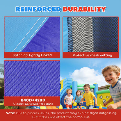8 in 1 Bouncy Castle for Kids, Inflatable Bounce House with Slide