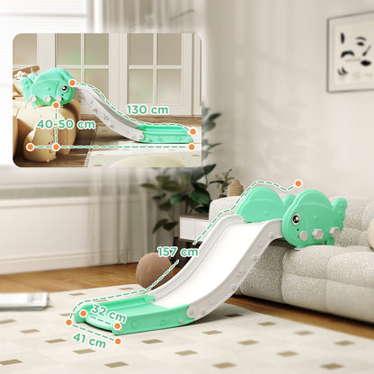 Kids Sofa Slide with 130cm Extended Length, Toddler Slide for Sofa, Bed, Stairs, Easy Assemble & Storage, Green