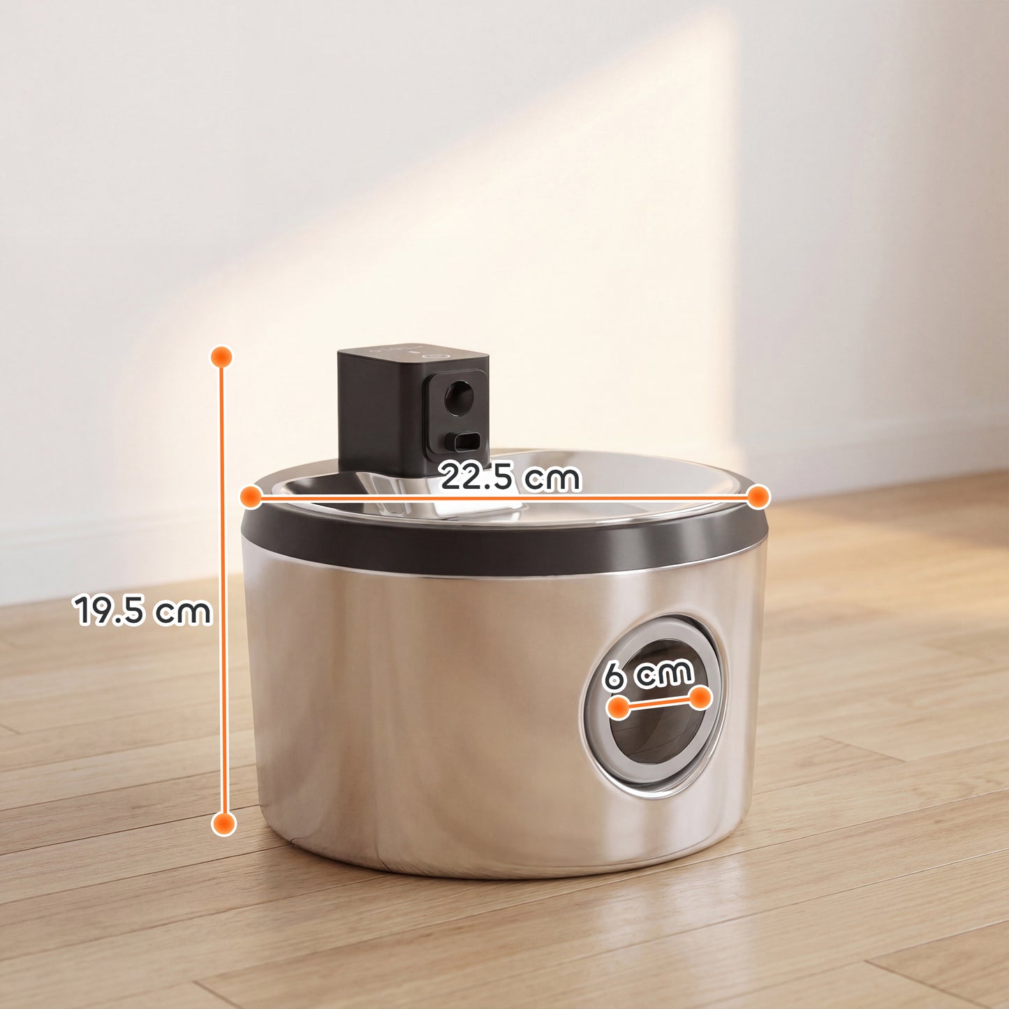 Wireless 4L Cat Water Fountain for Drinking Stainless Steel Cordless