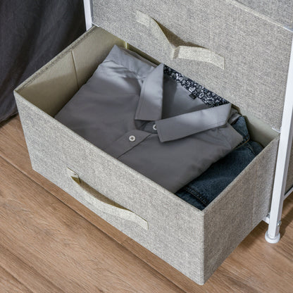 3-Tier Storage Dresser Tower with Adjustable Feet Steel Frame Home